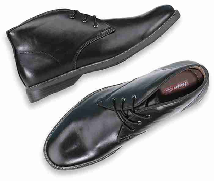 bata black office shoes